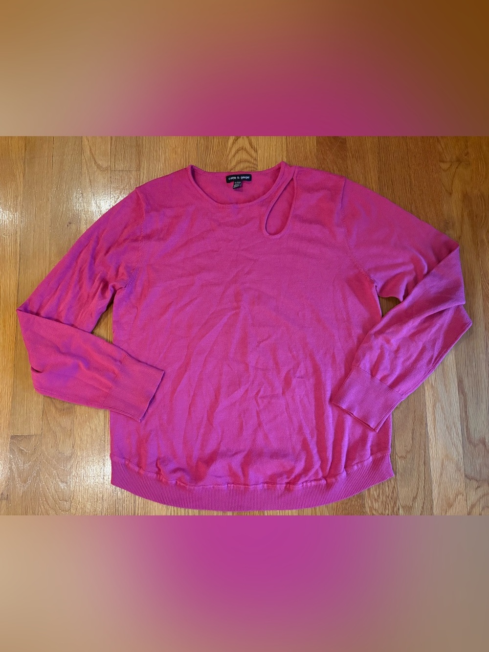 Cable & Gauge Long Sleeve Cut Out Sweater - Women’s Size XL